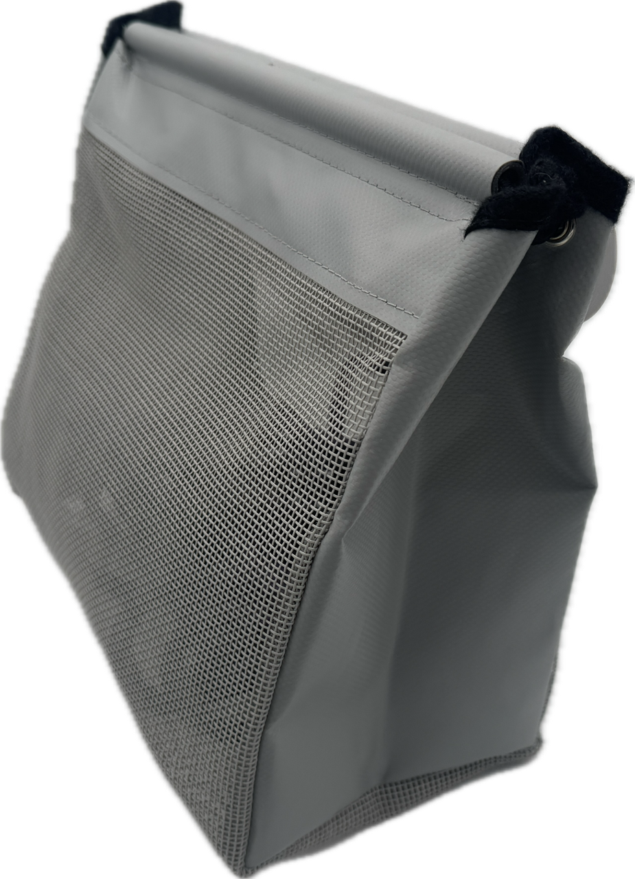 Sailboat Powerboat Cockpit Deck Sheet Rope Storage Bag Closed White (Closed Medium L11.8 x H9.8 x W5.9)