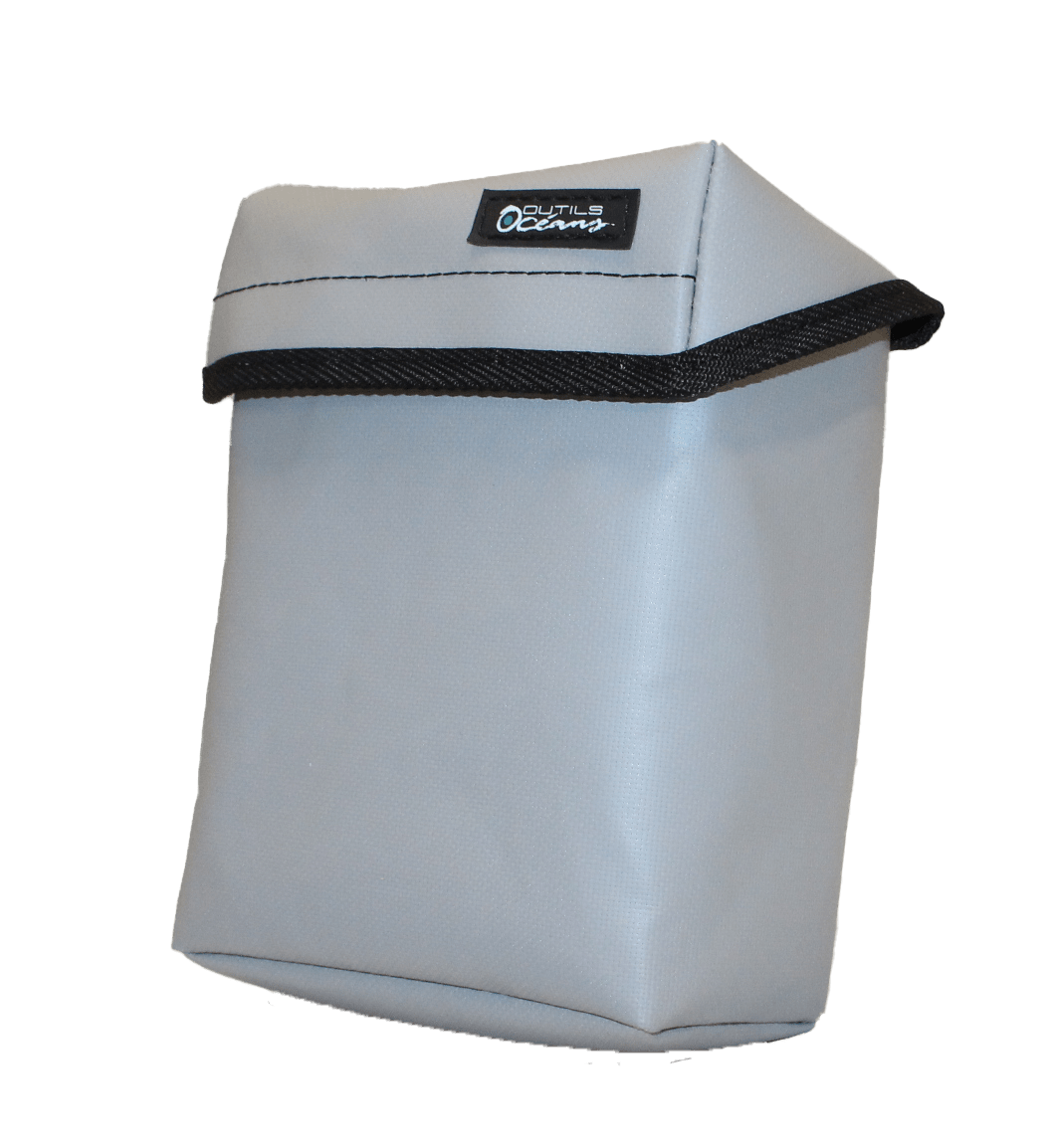 Sail Power Boat Cockpit Rope Storage Bag Closed Top Gray 100% Recyclable