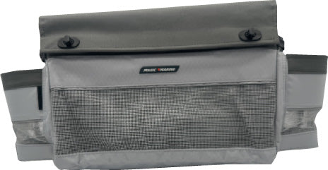 Magic Marine Sailboat Cockpit Rope & Halyard Storage Bag with Cup Holders and Protective Lid – Medium 16×10×4 inch, Gray