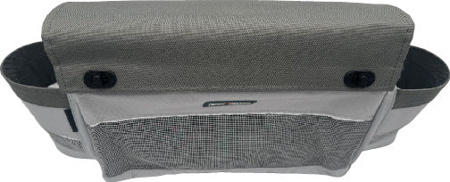 Magic Marine Sailboat Cockpit Rope & Halyard Storage Bag with Cup Holders and Protective Lid – Medium 16×10×4 inch, Gray