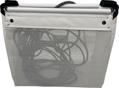 Sailboat Powerboat Cockpit Deck Sheet Rope Storage Bag Closed White (Closed Medium L11.8 x H9.8 x W5.9)