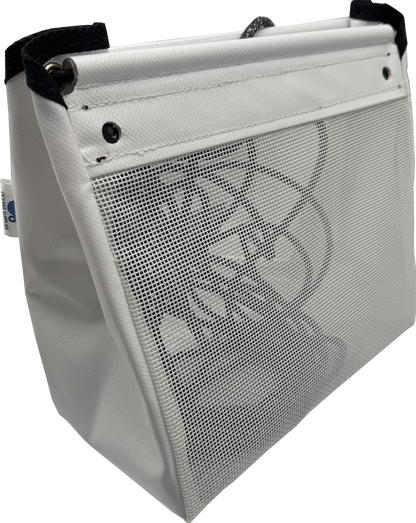 Sailboat Powerboat Cockpit Deck Sheet Rope Storage Bag Closed White (Closed Medium L11.8 x H9.8 x W5.9)