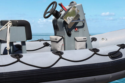 Sail Power Boat Cockpit Rope Storage Bag Closed Top Gray 100% Recyclable