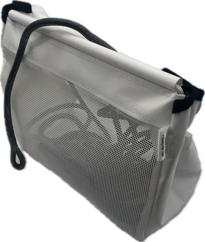 Sailboat Powerboat Cockpit Deck Sheet Rope Storage Bag Closed White (Closed Medium L11.8 x H9.8 x W5.9)