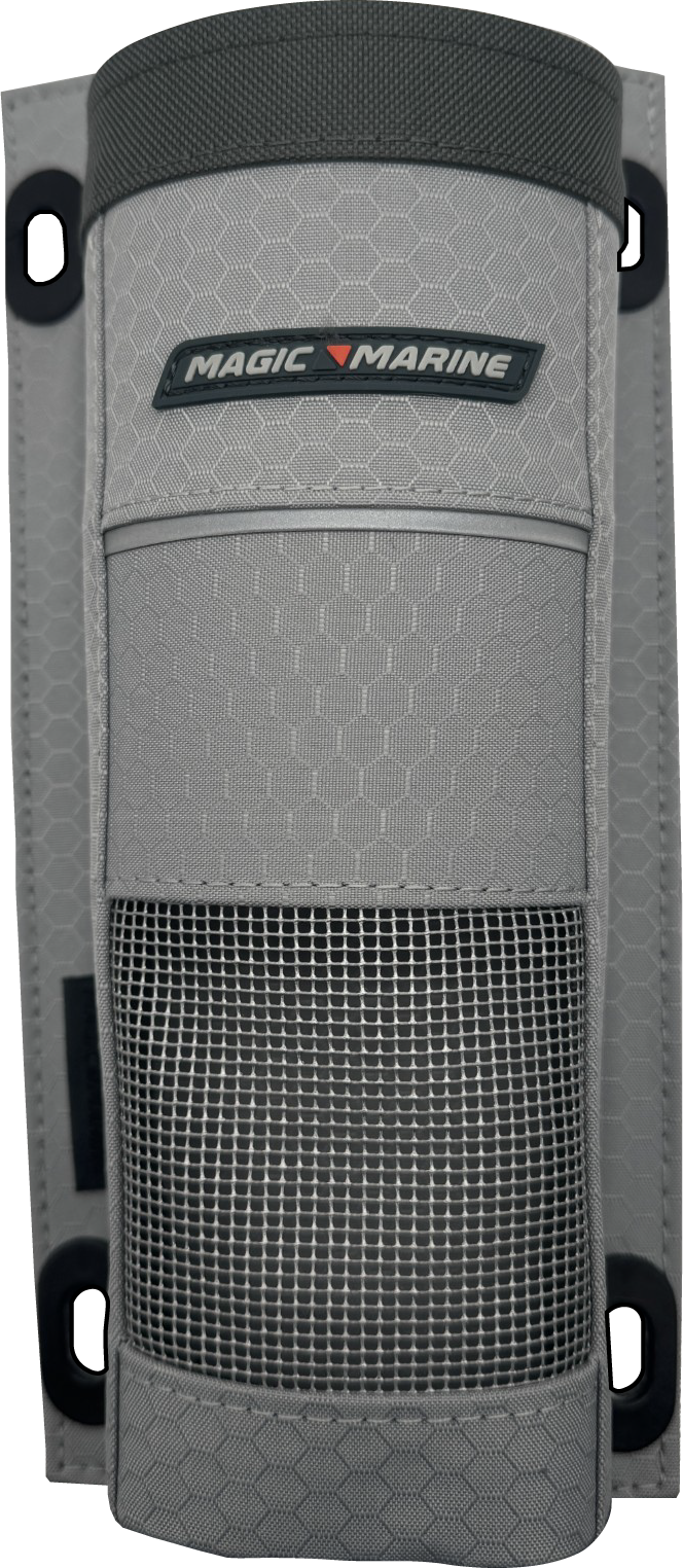 Magic Marine Sailboat Winch Handle Holder – Mesh Storage Pocket with Velcro Backing
