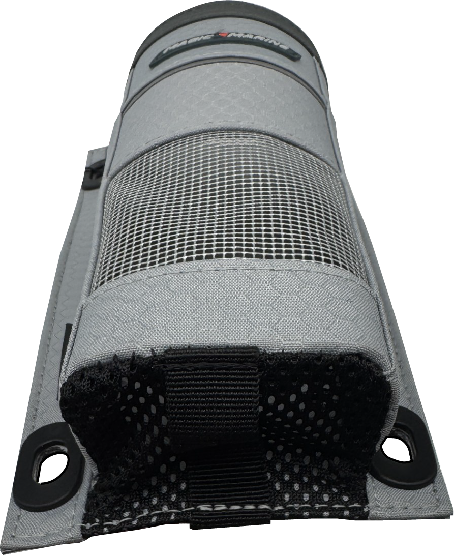 Magic Marine Sailboat Winch Handle Holder – Mesh Storage Pocket with Velcro Backing