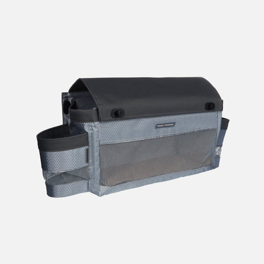 Magic Marine Sailboat Cockpit Rope & Halyard Storage Bag with Cup Holders and Protective Lid – Medium 16×10×4 inch, Gray
