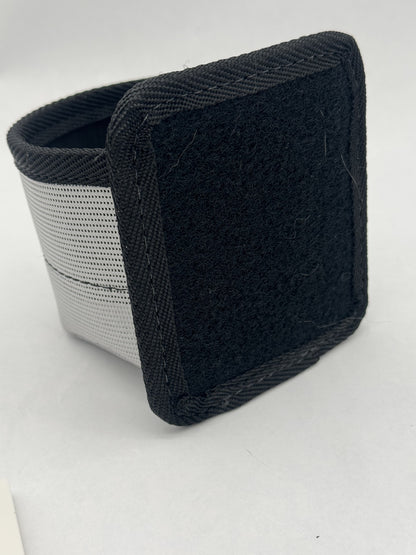 Sailboat Cup Holder – Marine PVC Mesh Drink Holder with Hook-and-Loop Backing (Light Gray)