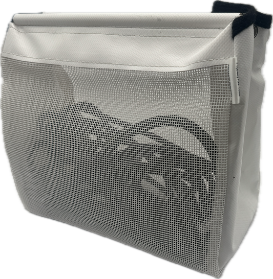 Sailboat Powerboat Cockpit Deck Sheet Rope Storage Bag Closed White (Closed Medium L11.8 x H9.8 x W5.9)